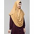 Instant jersey hijab with front gather - Golden